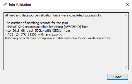 join_validation_report successful